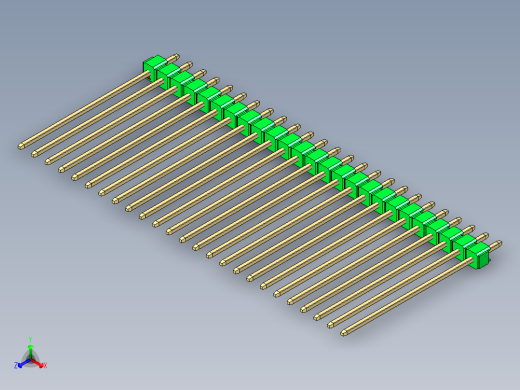 彩色公头100mil（2.54mm）系列-DS1021_green_1x25p_100mil_Type43_rev1.0