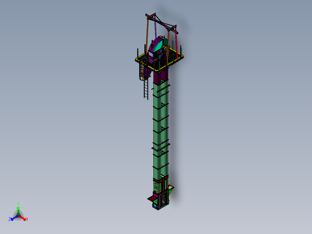 稻谷储备装仓瓦斗式垂直送料机