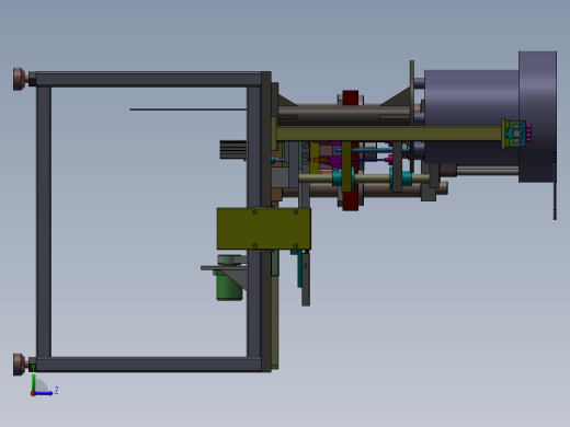 JX582-自动铆钉机三维SolidWorks建模参考资料左视缩略图
