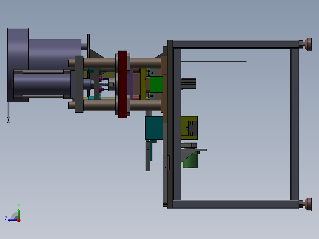 JX582-自动铆钉机三维SolidWorks建模参考资料右视图