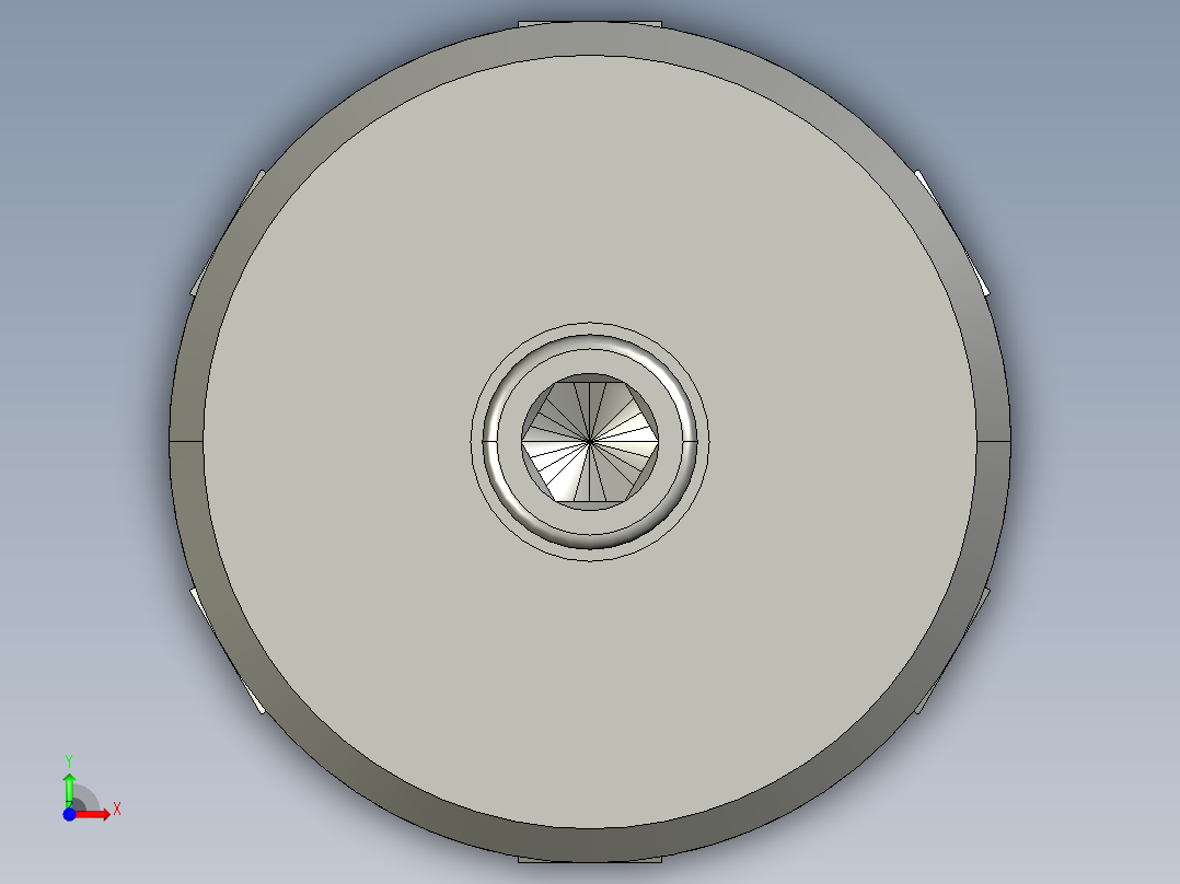 中心夾持座2334(A)-3D多系列多零件图纸模型前视图