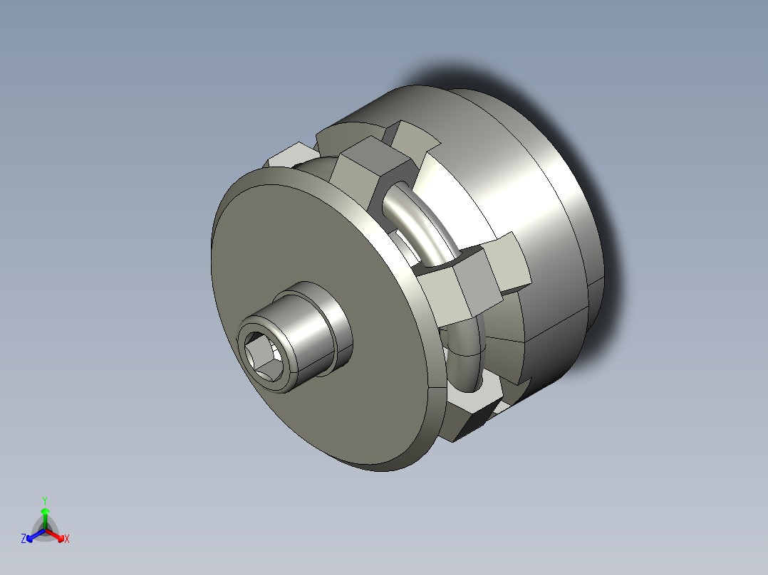 中心夾持座2334(A)-3D多系列多零件图纸模型正等轴测图