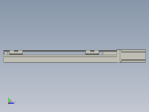 直线模组LHA6-S350-M-200W(16丝杆)设计图纸左视缩略图
