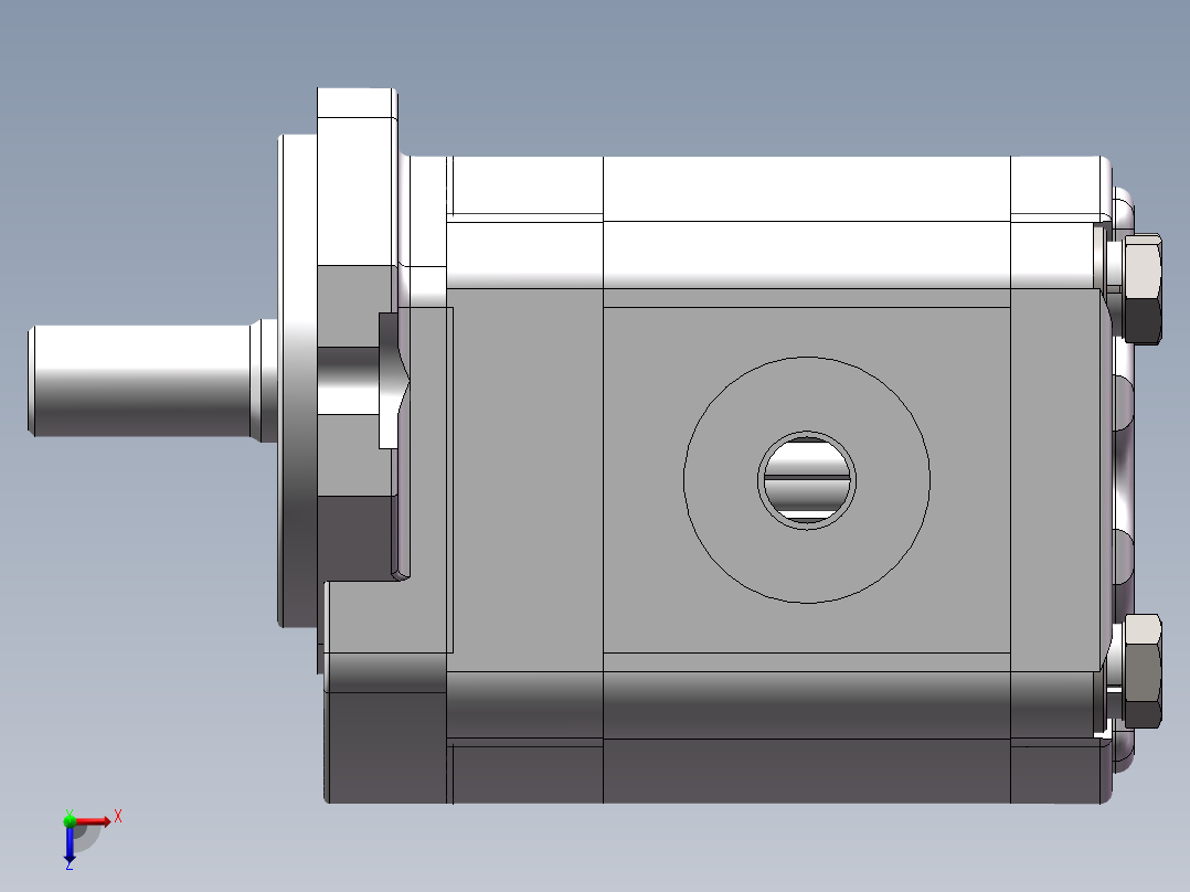 齿轮马达俯视图