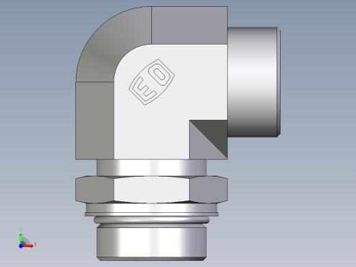 卡套式工业通用硬管接头EO_Adjustable_Locknut_elbow_WEE30SMOROMDCF前视缩略图