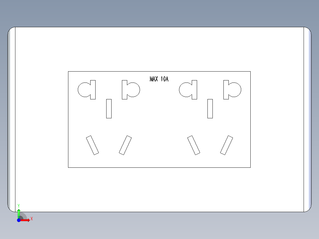 公牛两位插座 SW STP前视图