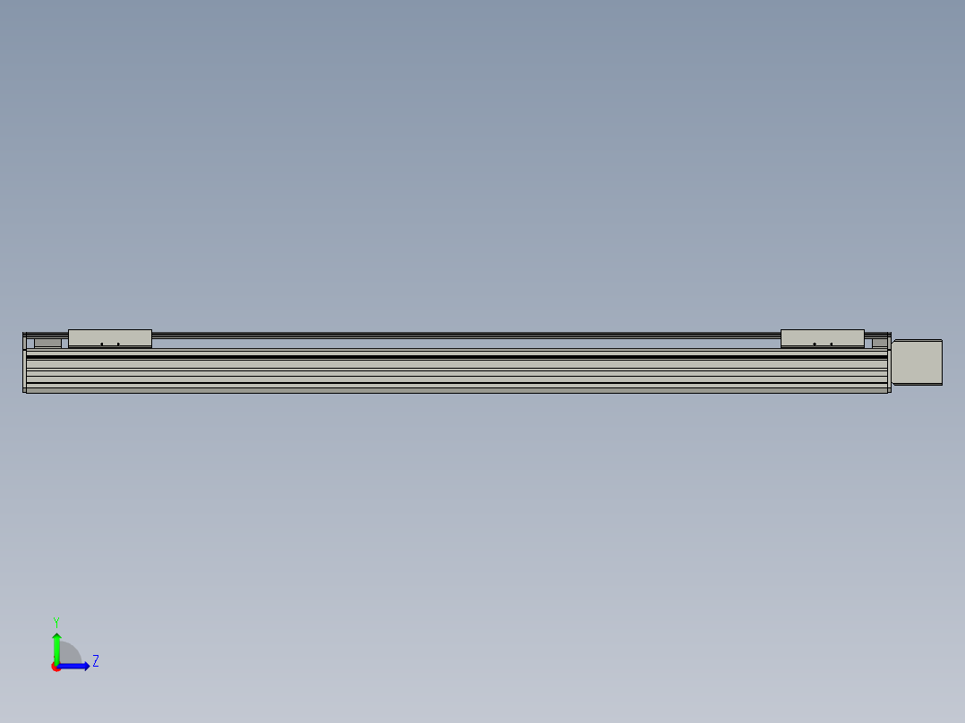 直线模组WG-LHB12-S900-L(B)设计图纸左视图