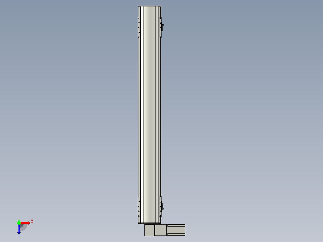 直线模组WG-LHB12-S900-L(B)设计图纸俯视图