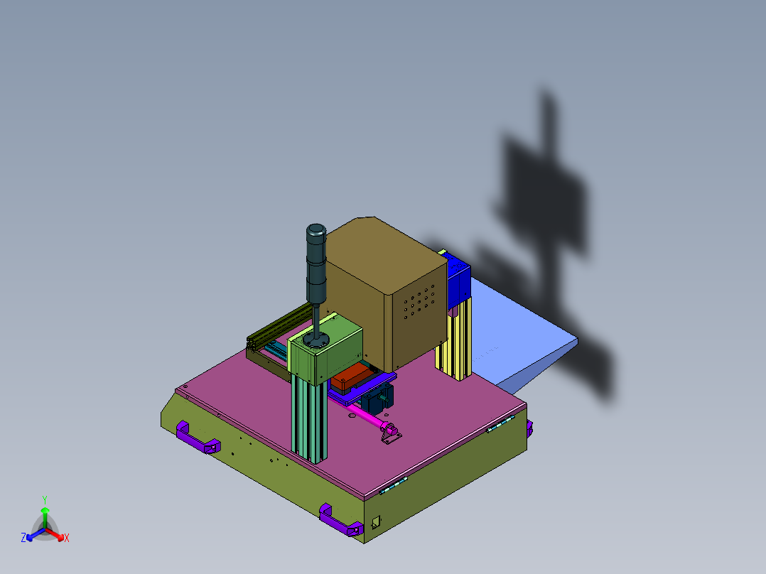 软板焊屏热压机正等轴测图