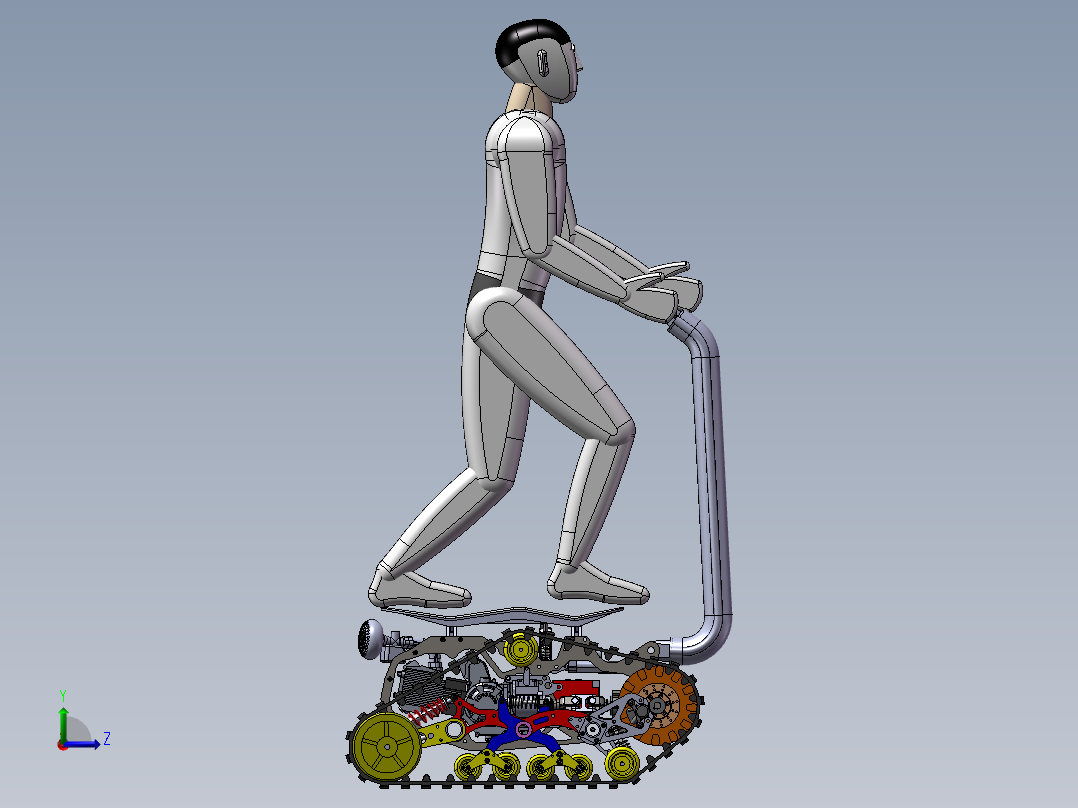 ATV越野车 DTV全地形车履带滑板车左视图