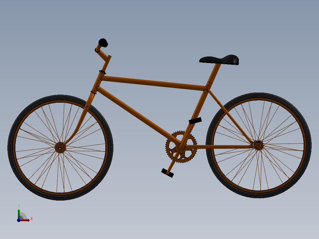 公路自行车设计sw前视图