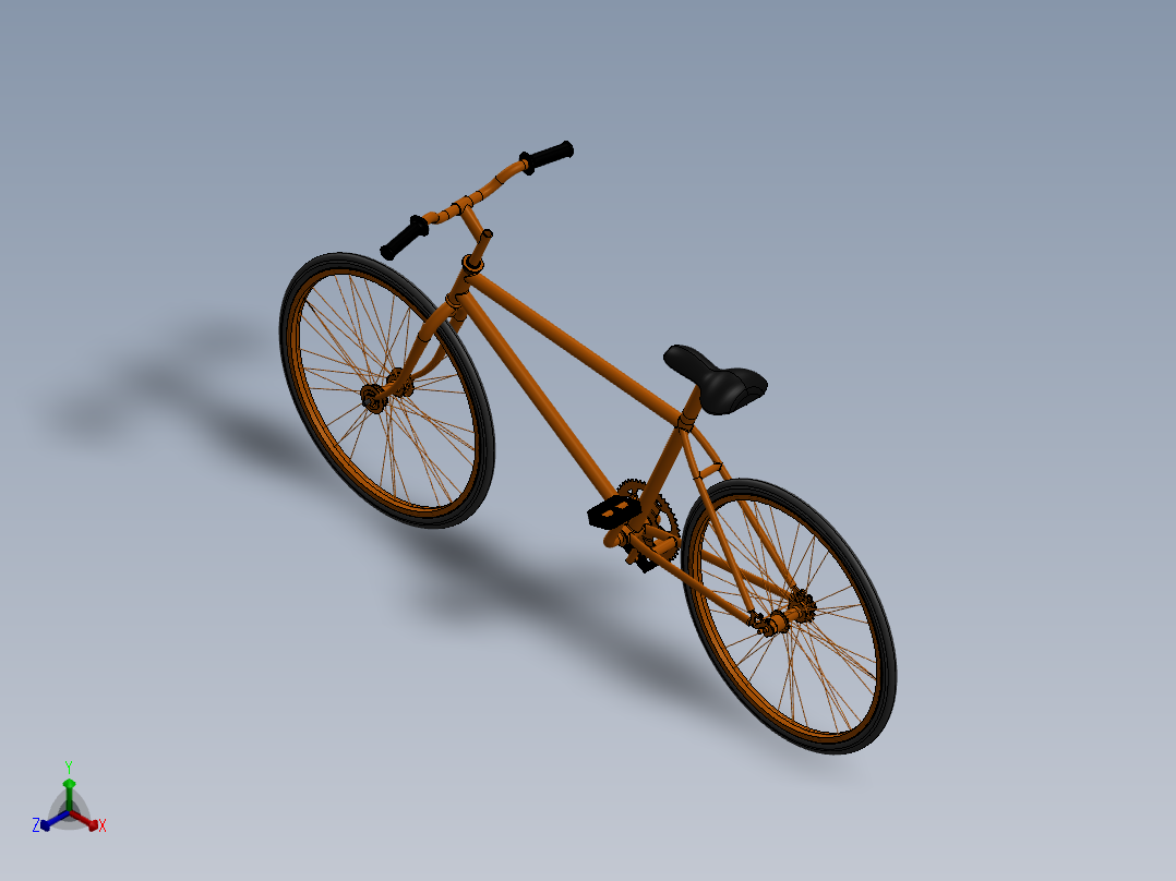 公路自行车设计sw正等轴测图