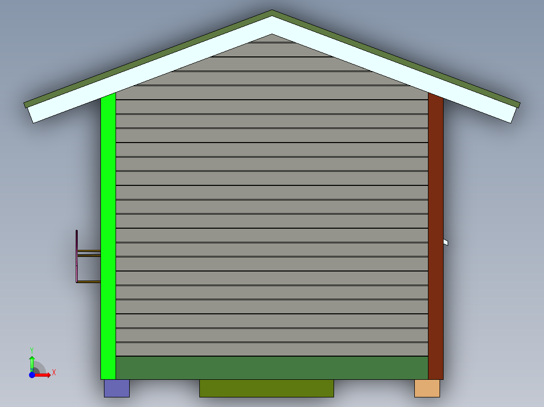 微缩木质中国风模型拼装小房子前视图