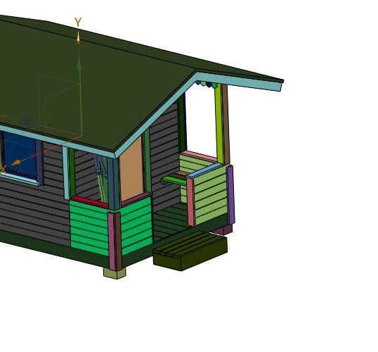 微缩木质中国风模型拼装小房子