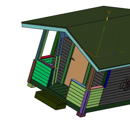 微缩木质中国风模型拼装小房子