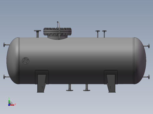 液氮储罐模型前视缩略图