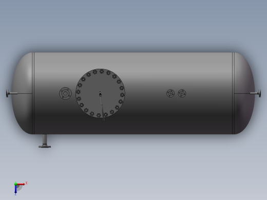 液氮储罐模型俯视缩略图