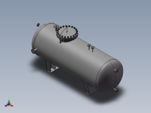 液氮储罐模型正等轴测缩略图
