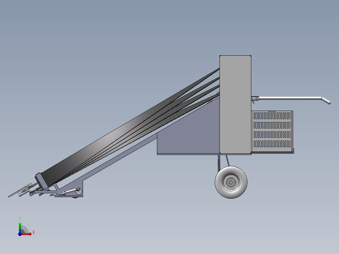 小型韭菜收割机前视图