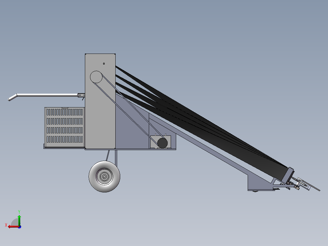 小型韭菜收割机后视图