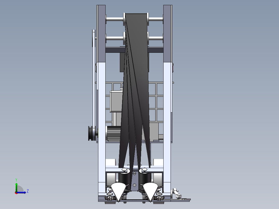 小型韭菜收割机左视图