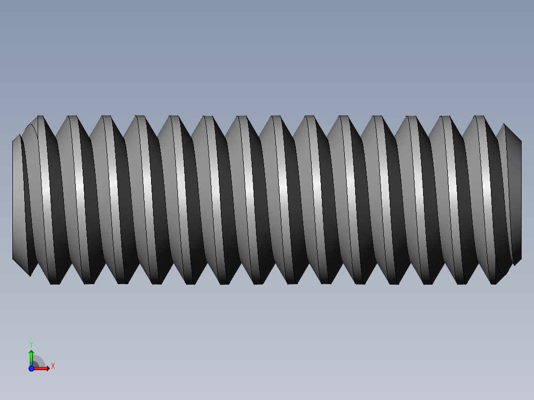 DIN 913-ISO 4026 固定螺钉-M2 L=6.SLDPRT前视图