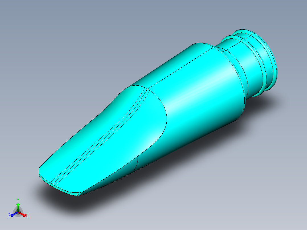 笛头正等轴测图