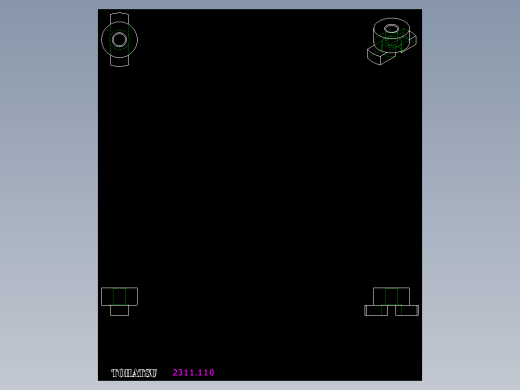 定位配件2311(B)-2D多系列多零件图纸模型