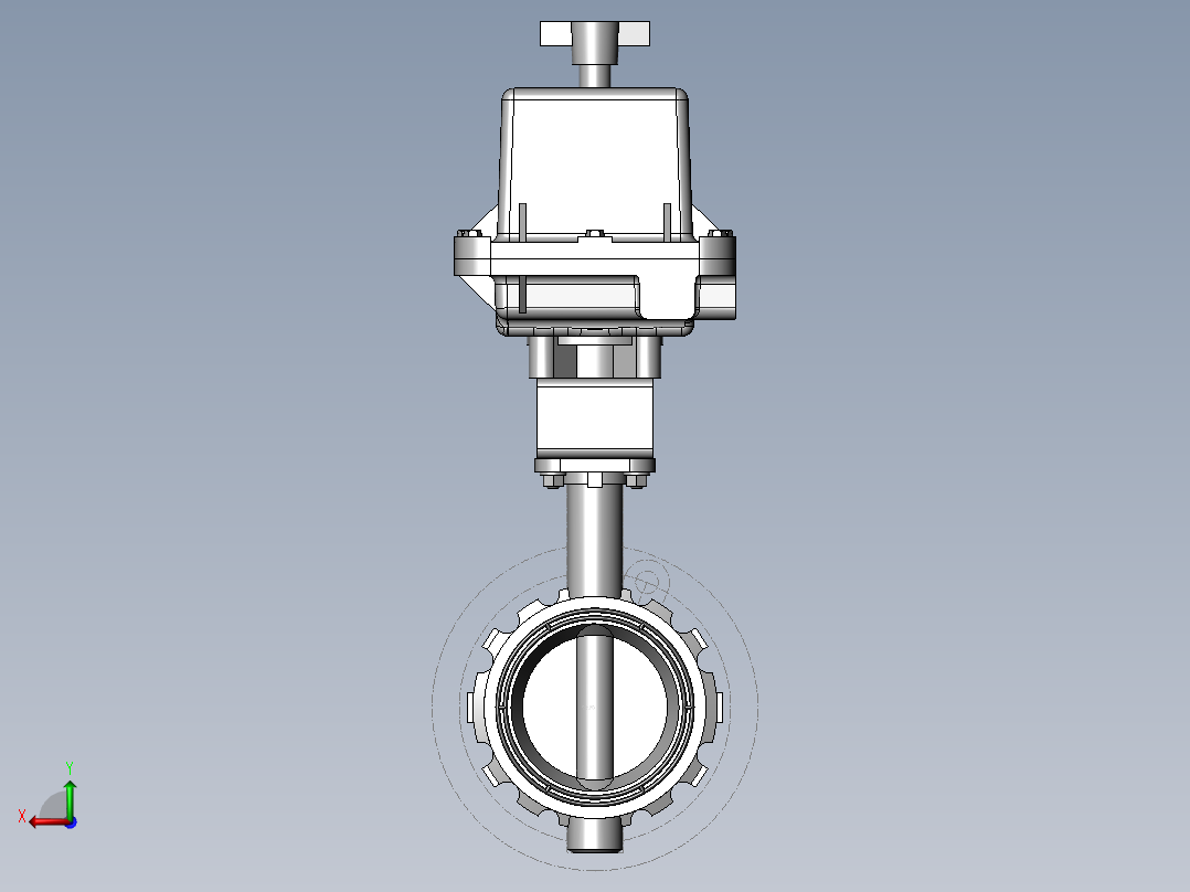 PVC管件-4in BF-Elec-Valve后视图