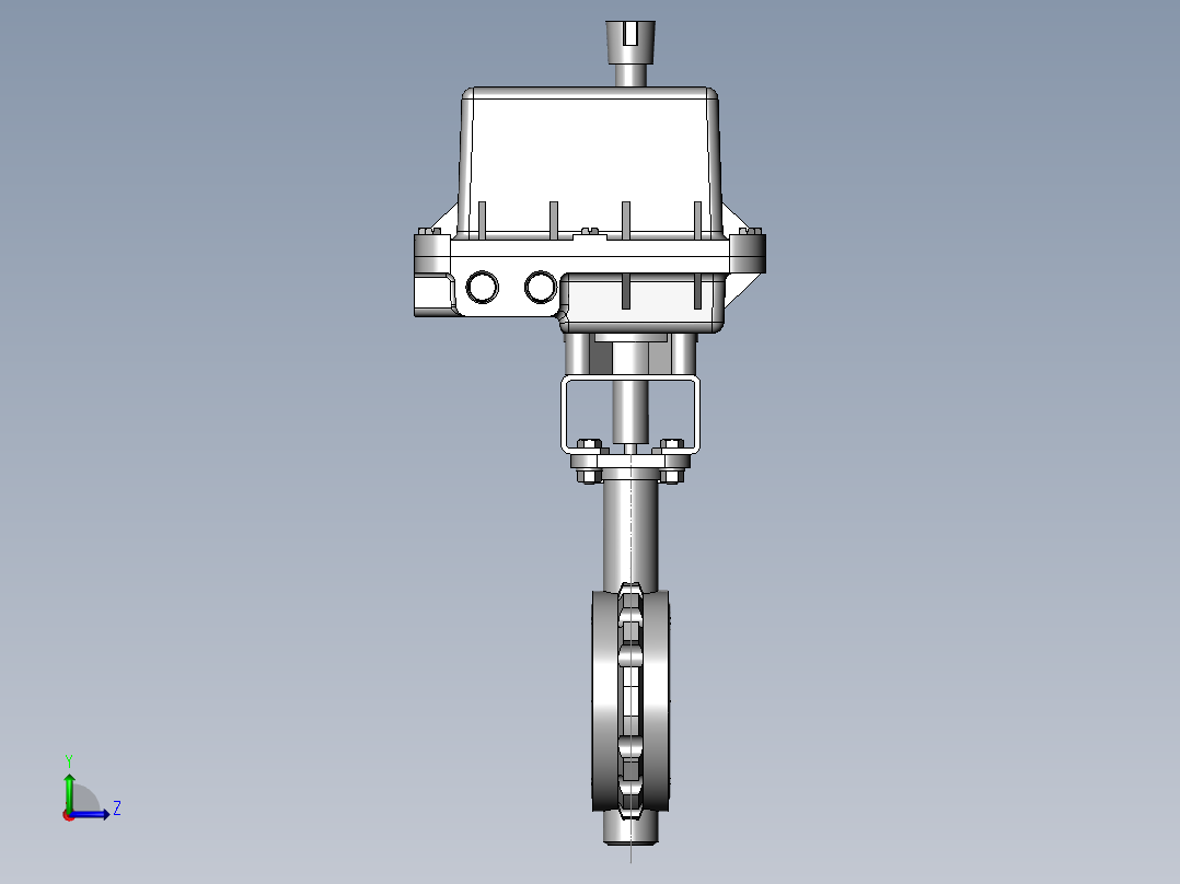 PVC管件-4in BF-Elec-Valve左视图