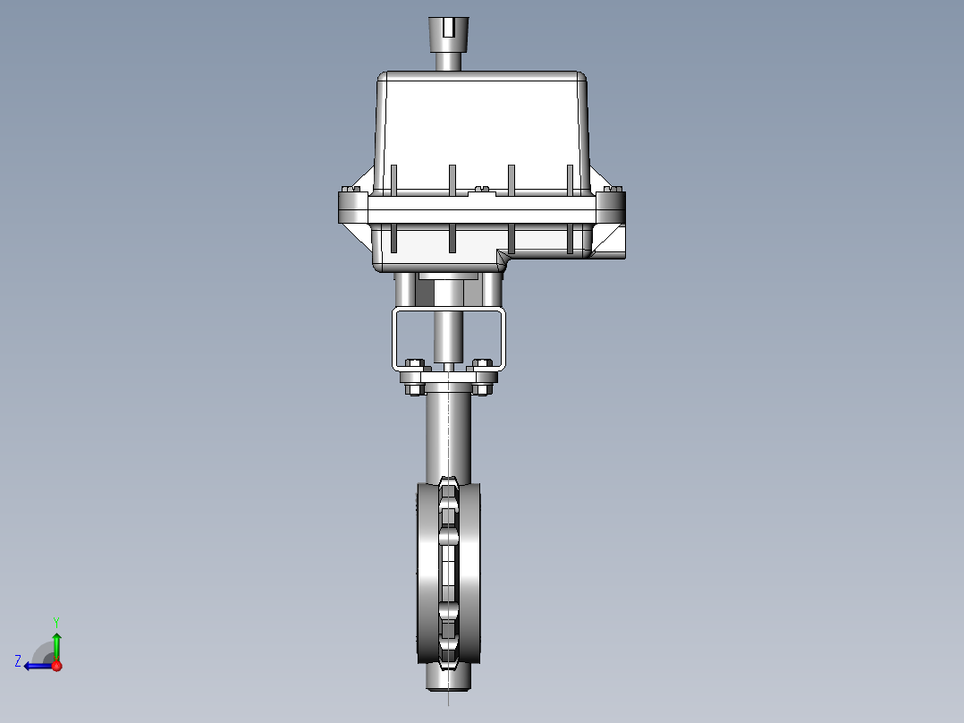 PVC管件-4in BF-Elec-Valve右视图