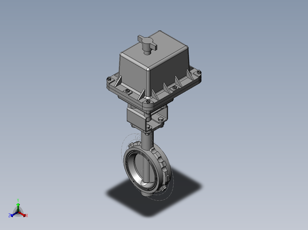 PVC管件-4in BF-Elec-Valve正等轴测图