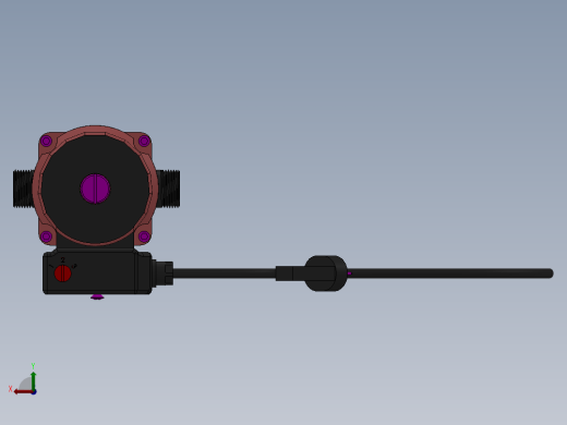 小水泵SW三维图后视缩略图