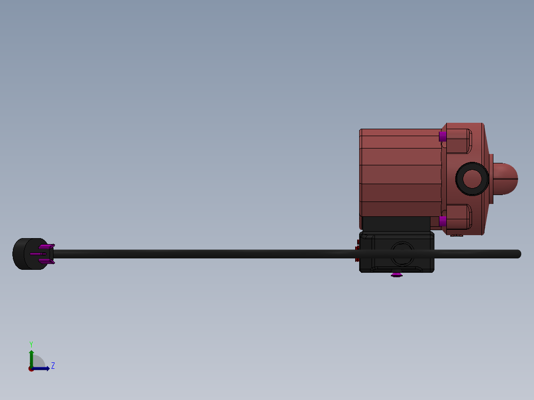 小水泵SW三维图左视图