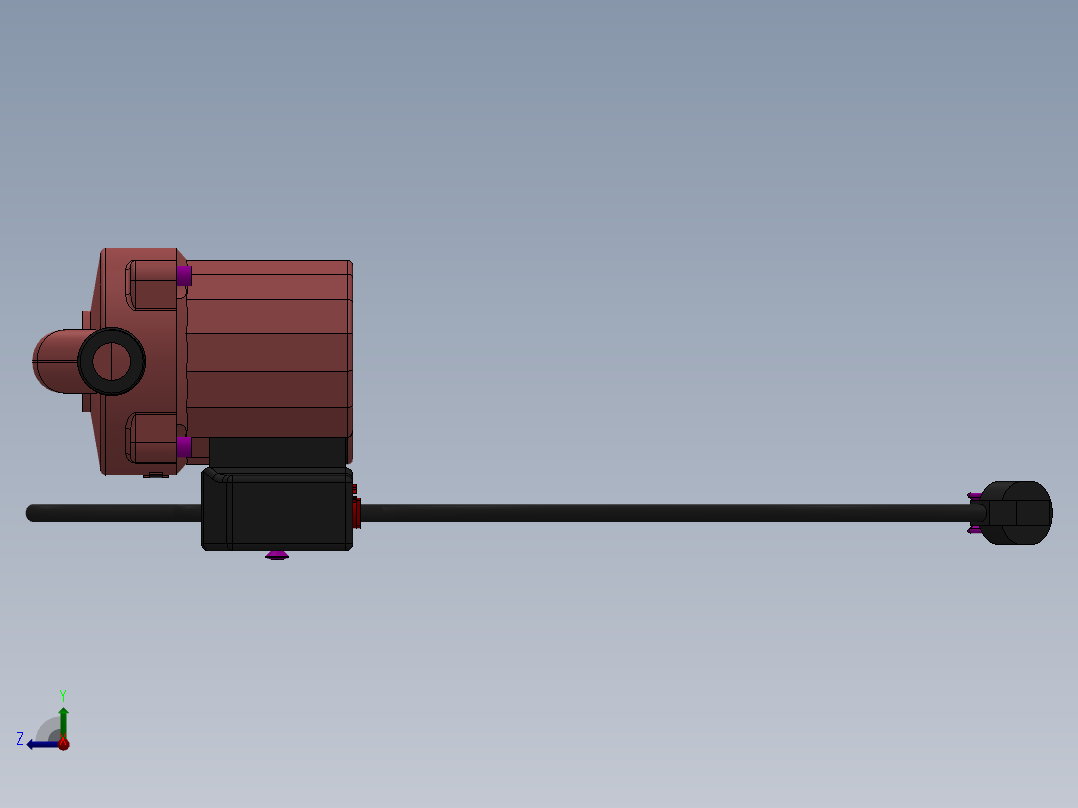 小水泵SW三维图右视图