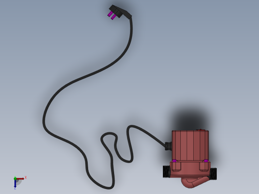 小水泵SW三维图俯视缩略图