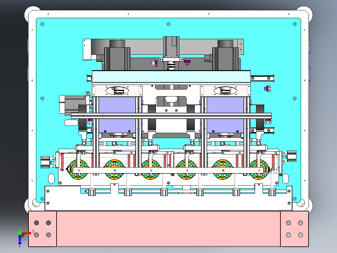 6工位绕线机sw18可编辑俯视图