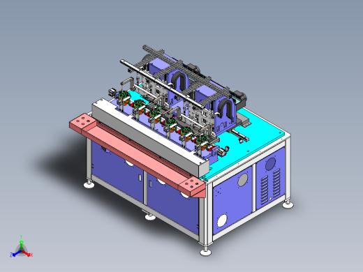 6工位绕线机sw18可编辑正等轴测缩略图
