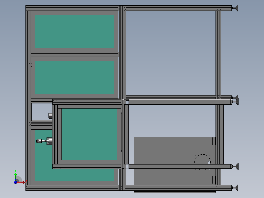 自动上料拉铆设备sw18可编辑前视图