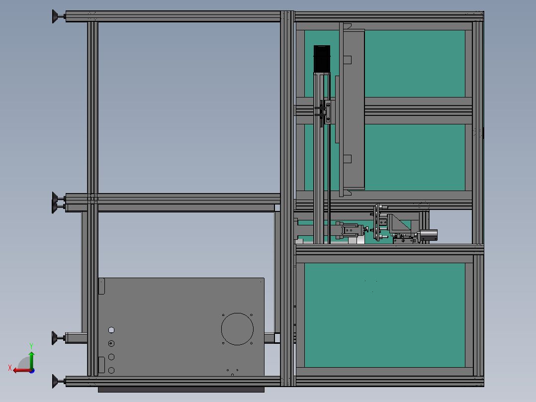 自动上料拉铆设备sw18可编辑后视图