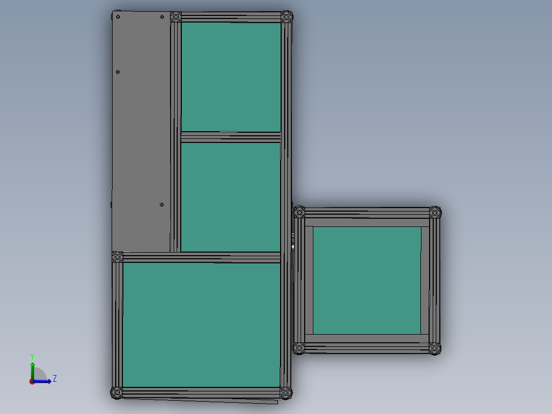 自动上料拉铆设备sw18可编辑左视图
