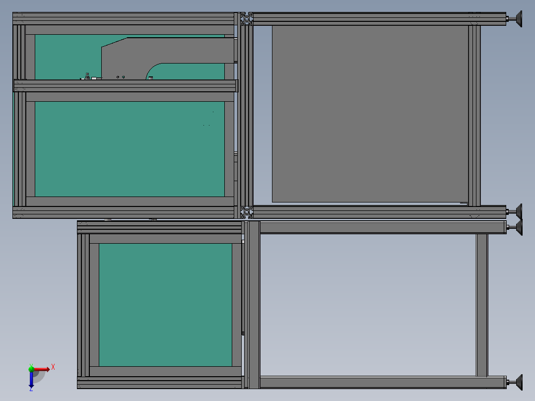 自动上料拉铆设备sw18可编辑俯视图