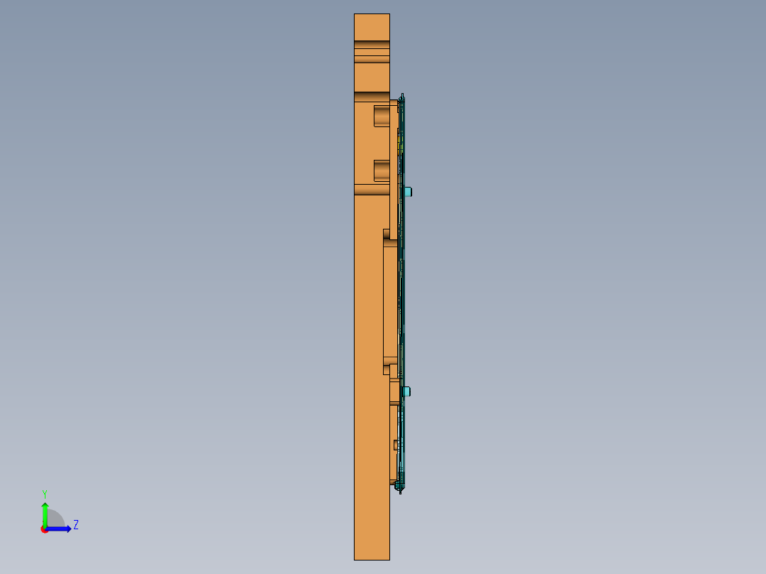 B9403-A-CNC2笔记本CNC工装夹具三维模型-铣LOGO-220921-修治具左视图
