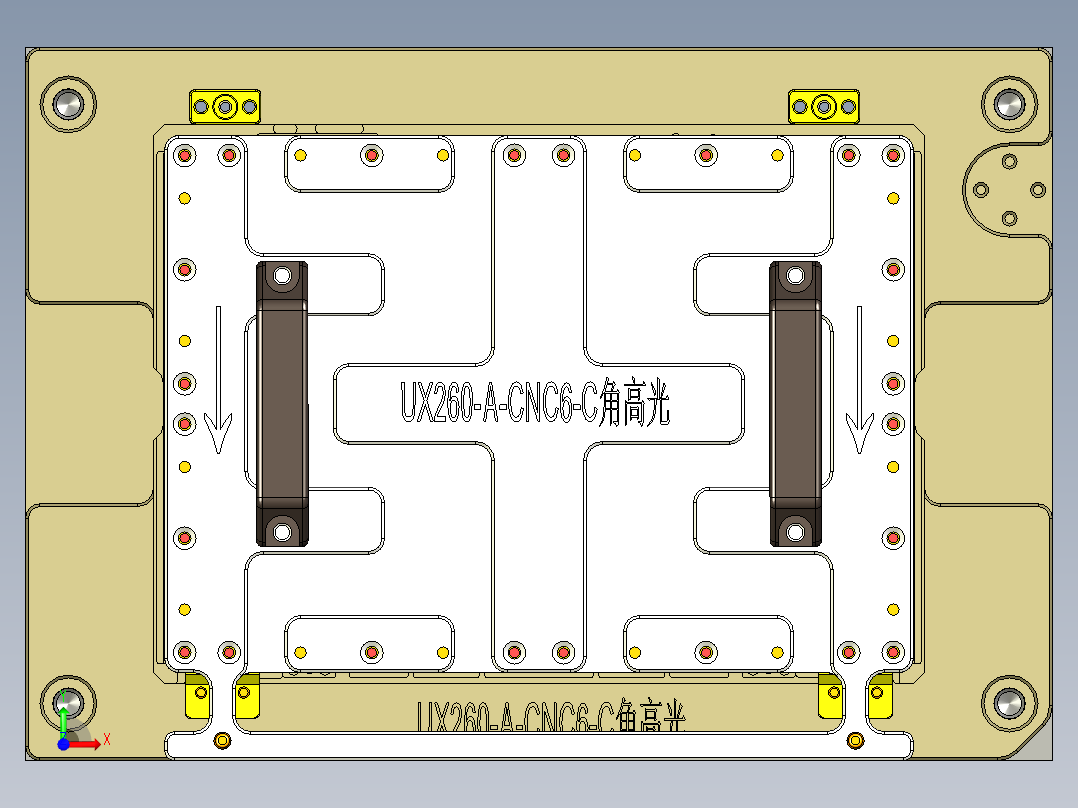 UX260-A笔记本CNC工装夹具三维模型-CNC6-20200310前视图
