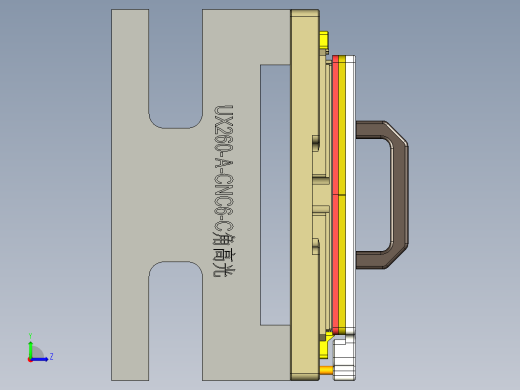 UX260-A笔记本CNC工装夹具三维模型-CNC6-20200310左视缩略图