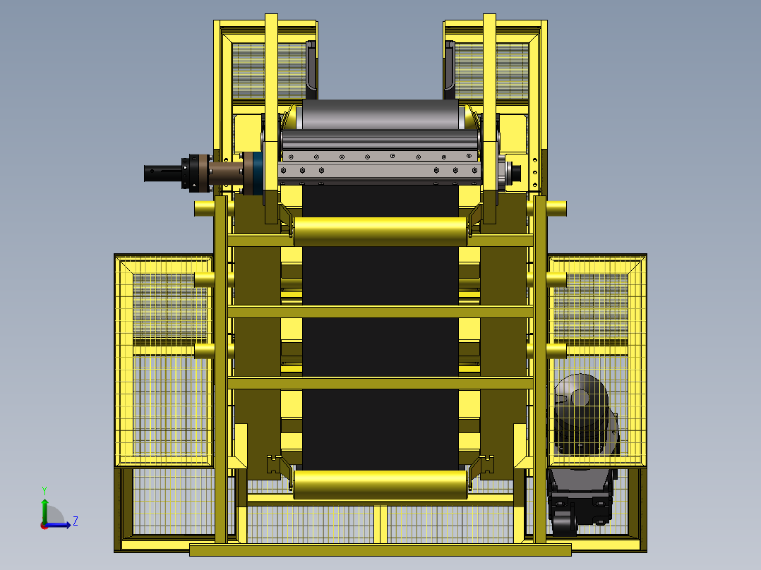 高转筒车和提水的翻车左视图