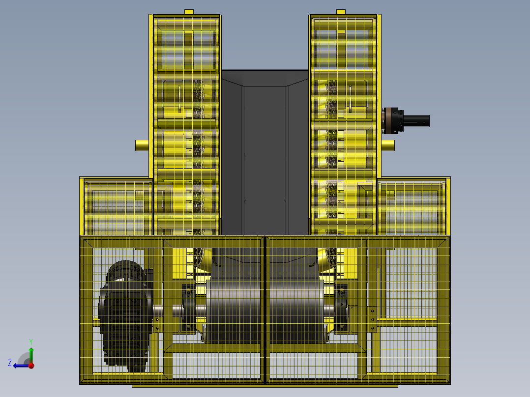高转筒车和提水的翻车右视图