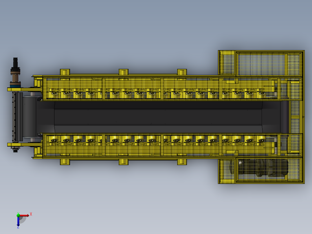 高转筒车和提水的翻车俯视图