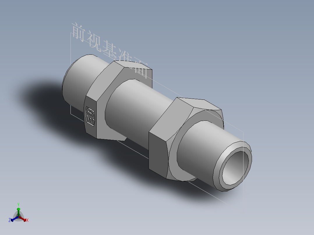 直通隔板接头、6C-12LN正等轴测图