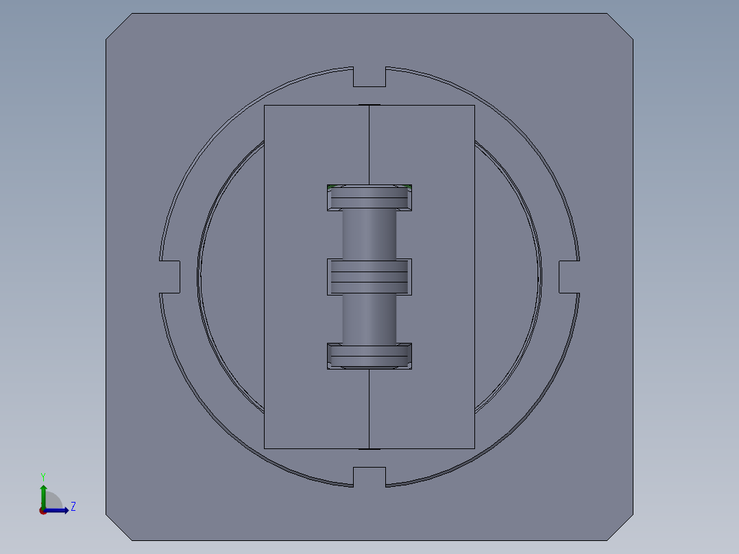 链夹和调节系统左视图